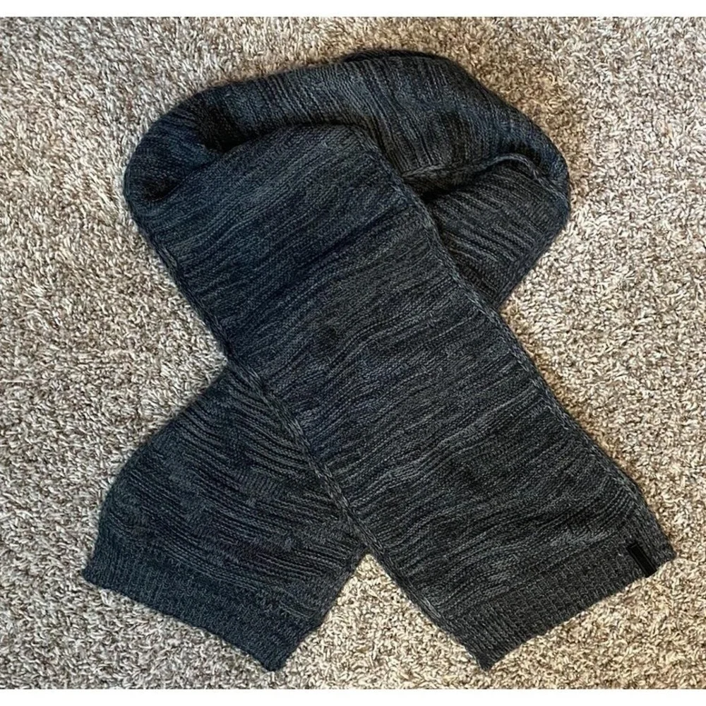 Calvin Klein Grey Unisex Knit Scarf 52in x 9.5in